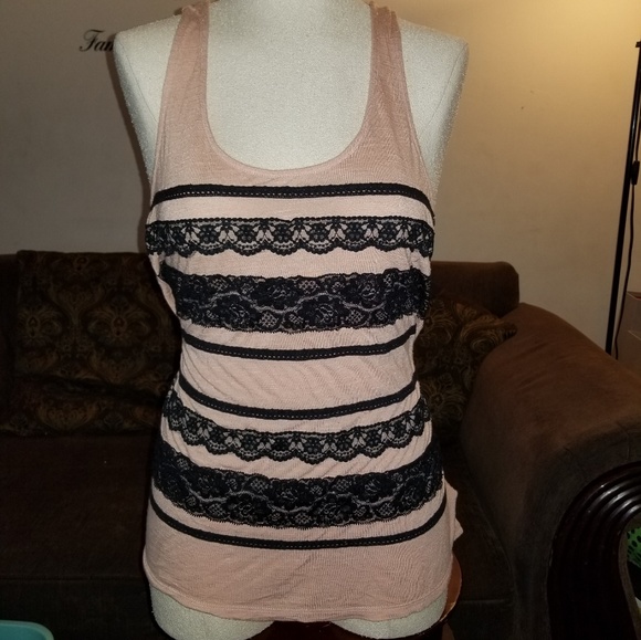 Forever 21 Tops - Forever 21 Small Pink and Black Tank Top